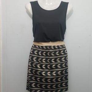 Dress with ribbon belt